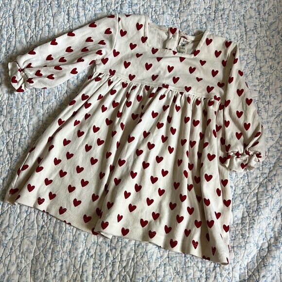 Kate quinn organics ribbed heart dress/bloomer set - Picture 4 of 8